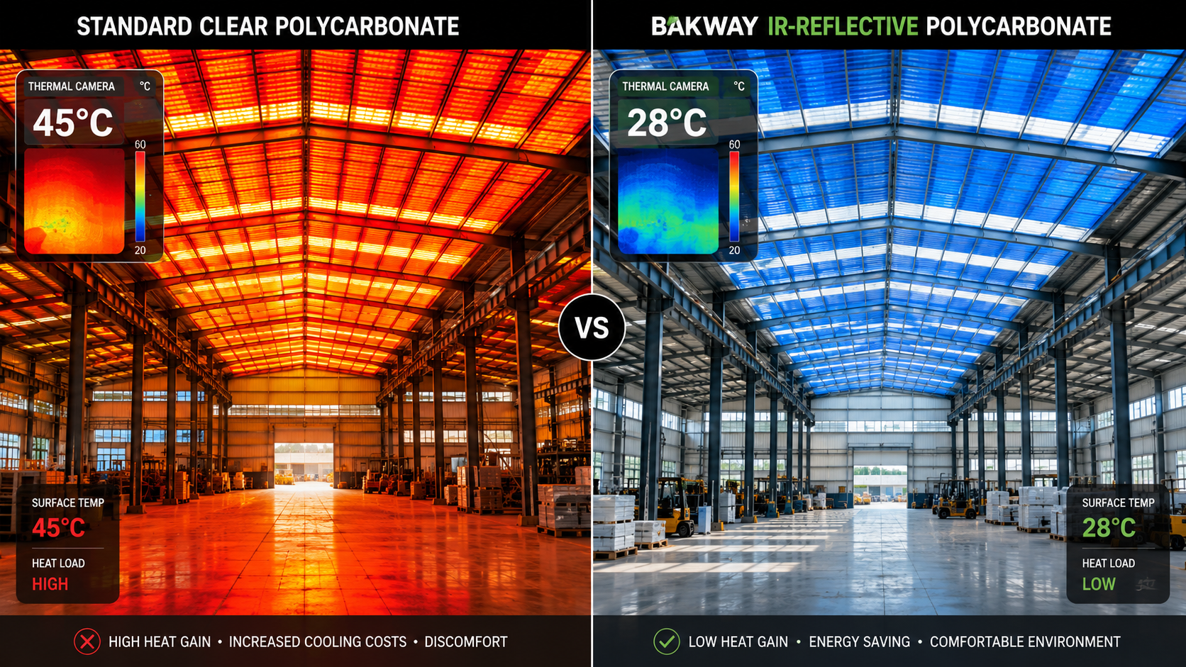 The Thermal Trap: Why Standard Clear Polycarbonate is Killing Your HVAC Budget